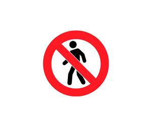 Pictograma de PVC prohibido el paso a peatones, UE 2 unid.