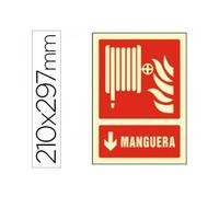 Pictograma syssa señal de manguera en pvc fotoluminiscente 210x297 mm