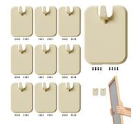 Picture Frame Hangers, 10 Pieces Adhesive Wall Hooks Paintings and Photo Frames, Heavy-Duty Picture Hanging Hardware for Drywall, Apartment, Dorm, Office, School, Home Decor, Posters, Artwork