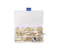 Picture Frame Hook, 220 Pieces Picture Hanging Kit, with Screws, Nails, D-Ring And Screw Eye, Sawtooth Hangers, Steel Cable, Picture Frame Hooks (Gold