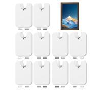 Picture Hangers, Photo Frame Hooks, Adhesive Wall Mounts, Damage Free Hanging, Strong Abs Build, Apartment Dorm Home Use, 6,6 x 5,1 cm, 2,6 x 2,01 pulgadas, , 10 piezas, 2 kg