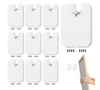 Picture Hangers, Wall Picture Hooks, Frame Hangers, Adhesive Mounting Kit with 10 Pieces Hardware for Drywall Photo Display in Dorm Apartment School Home Wall Decor Setup