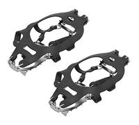 Picysa 1 par de pinzas de hielo antideslizantes con 18 dientes, asas de zapato, puntas, túneles, tacos para nieve, suelo, senderismo, escalada (L)