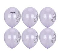 Picysa 100 Globos de Fiesta de Látex Morados con Patrón de Cabeza de Fantasma para Decoraciones de Cumpleaños y Bodas