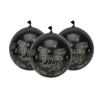 Picysa 20 Globos de Látex con Palabras de Feliz Cumpleaños para Decoraciones de Fiesta de Cumpleaños, Negro y Dorado, 12 Pulgadas, Material Seguro No Tóxico (Negra)