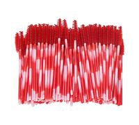 Picysa 200 Uds Varitas para Rímel Aplicador Ceja Desechable Cepillo Conjunto Extensión de Pestañas Herramienta Cosmética Rosa Herramientas de Belleza Desechables (Roja)