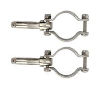 Picysa Abrazadera en Oarlock 304 Tamaño de Tubo de Acero Inoxidable de 1-5/8 Pulgadas para Barcos