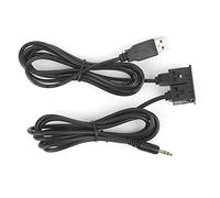 Picysa Adaptador de Cable de Extensión Auxiliar de 3,5 Mm, Puerto USB de Alta Velocidad para Montaje en el Tablero del Automóvil, Material de PVC Duradero de 1,45 M de Largo