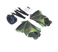 Picysa Alas de Dinosaurio Eléctricas con Efecto Luminoso y Sonido para Niños, Juego de 4 Piezas de Plástico Divertido para Fiesta de Cosplay Al Aire Libre (Verde)