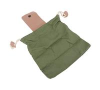 Picysa Bolsas de Forrajeo Al Aire, Bolsa Compacta de Lona para Recoger Frutas para Acampar, Senderismo y Actividades en la Playa, Cuero PU Duradero, Gran Capacidad, 8,3x8,7 Pulgadas (Verde)