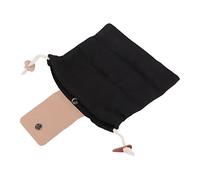 Picysa Bolsas de Forrajeo Al Aire, Bolsa Compacta de Lona para Recoger Frutas para Acampar, Senderismo y Actividades en la Playa, Cuero PU Duradero, Gran Capacidad, 8,3x8,7 Pulgadas (Negra)
