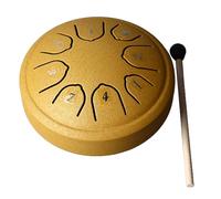 Picysa C Key Mini Tambor de Lengua, Tambor de Mano de Acero de 4,5 (Oro)
