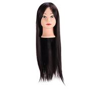 Picysa Cabeza de Entrenamiento para el Cabello Cabeza de maniquí de Peinado Profesional para Peluquero, Adecuada para Cualquier que Se Dedique Al Trabajo de Peluquería, Cabello Sintético de Alta