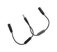 Picysa Cable Adaptador de Estéreo para Auriculares con Control de Volumen y Salida Dual para Escuchar Fácilmente para Amantes de la Música, PVC Duradero, 1 Unidad