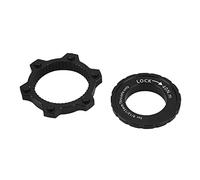 Picysa CANSUCC Adaptador de Disco de Bloqueo Central para Conversión de Disco de 6 Pines, Aleación de Aluminio Ligera, Fácil de Instalar, Paquete de 2 para Entusiastas de la Bicicleta (Negra)