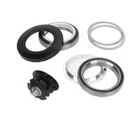 Picysa - Casco de bicicleta de aleación de aluminio con rodamientos dobles sellados para marco de tubo de dirección cónica de 41 mm y horquilla de tubo recto estándar de 28,6 mm