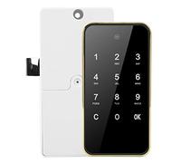Picysa Cerradura Electrónica Digital sin Llave con Pantalla Táctil Contraseña de Usuario y Administración Número Aleatorio Función Anti-pío Alarma de Batería Baja Alimentación de (Oro)