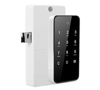 Picysa Cerradura Electrónica Digital sin Llave con Pantalla Táctil Contraseña de Usuario y Administración Número Aleatorio Función Anti-pío Alarma de Batería Baja Alimentación de (Plata)