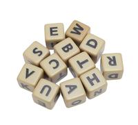 Picysa Dados de Letras en Inglés Creativos, 12 Uds. para Divertidos Juegos Familiares de Crucigramas, Juego de Dados de Plástico Portátil