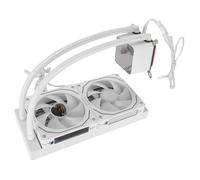 Picysa Enfriador Líquido de CPU ARGB con Pantalla LCD de 2,2 Pulgadas Enfriador Líquido de CPU de Circuito Cerrado AIO de Alto Rendimiento para PC de Juegos 240 Mm (Blanca)