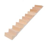 Picysa Escalera de Madera en Miniatura 1:12, Diseño Clásico, Accesorios para Casa de Muñecas DIY para Constructores Creativos, Madera de 31cm (Escaleras sin pasamanos)