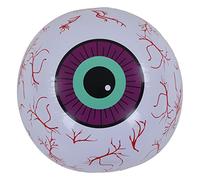 Picysa Globo Ocular espeluznante inflable de Halloween con control remoto, luz LED RGB, 40 Cm, grande inflable adecuado para la decoración interior y exterior del jardín (globo ocular morado)