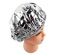 Picysa Gorros para el Cuidado del Cabello de Papel de Aluminio con Protección Radiológica para Salón de Belleza, Gorro de Ducha para Baño, 4 Protectores de Cabello para el Hogar en Dorado y Plateado