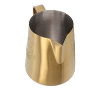 Picysa Jarra de café Humeante con en ángulo, Elegante Taza para Espumar Leche de Acero Inoxidable para Amantes del café con Leche, 380ml (Oro)