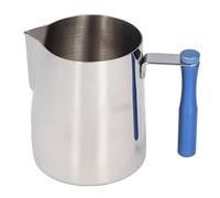 Picysa Jarra de Espuma de café de Acero Inoxidable de 600ML, Jarra de Leche Duradera para Uso Doméstico, Diseño Profesional de Acero de Grado Alimenticio 304 (Azul)