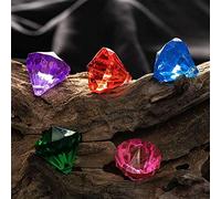 Picysa Juego de 10 Diamantes de Colores para Divertirse Nadando bajo el Agua, Gemas Acrílicas de en Caja del Tesoro Pirata para Fiestas en la Piscina de Niños (Pinza de Langosta roja Grande 1)