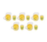 Picysa - Juego de 5 tazas de casa de muñecas de resina de estilo lindo, botellas de bebida, miniaturas para hacer yo mismo, para micro adornos de paisaje a escala 1/12 y 1/6