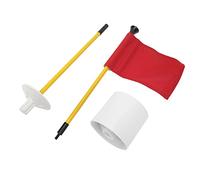 Picysa Juego de Copas para Hoyos de Golf, Drenaje Eficiente para Mini Asta de Bandera de Nailon Verde, Portátil, Desmontable de 2 Secciones, para Practicar Entrenamiento en el Patio Trasero Verde,
