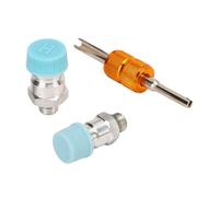 Picysa Kit de Núcleo de Válvula de Aire Acondicionado, Tapas de Sellado de Metal Premium para Mantenimiento de Compresor de CA Universal 508, 3 uds.