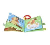 Picysa Libro de Tela para bebé, Juguete Suave para el Desarrollo Infantil con Sonajero para Edades de 6 Meses en Adelante, en Colores Vibrantes, Tamaño 5,7" X 6,7" (Estilo cachorro)