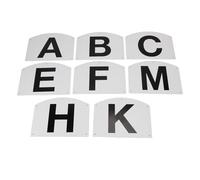 Picysa - Lote de 8 letras de doma para montaje en pared para entrenamiento ecuestre letras A B C E H K F M con agujeros pretaladrados de plástico resistente a las inclemencias del tiempo, 27 x 20 cm