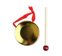 Picysa Mini Instrumento Musical Portátil de Gong de Mano con Mazo para el Desarrollo del Ritmo de los Niños Actividades Al Aire Libre (9cm)