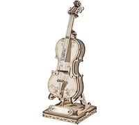 Picysa - Modelo de instrumento musical en miniatura, rompecabezas 3D de madera para adultos, rompecabezas de madera, modelo artesanal de guitarra para construir instrumentos musicales, regalos de