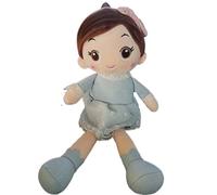 Picysa Muñeca de trapo esponjosa para niñas, muñeca de trapo suave, juguete de peluche, regalos de dulce con falda, juguete de peluche princesa, muñecas lindas para niñas, compañero de