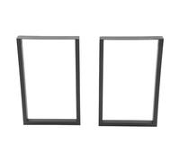 Picysa - Patas de mesa de metal, 2 piezas de repuesto de patas de oficina, de hierro de tubo cuadrado resistente con ajustable y placa de montaje grande, para mesa de comedor, bajo, muebles de