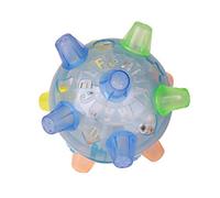 Picysa Pelota de Salto LED para Mascotas, Juguete Musical Interactivo para Perros y Gatos, Plástico No Tóxico Resistente a Las Mordeduras, Ideal para Jugar y Hacer Ejercicio, Tamaño 13x13x13cm (a)