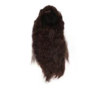 Picysa Peluca Ondulada Marrón Larga para Mujer, Peluca Ondulada Sintética Marrón Suave y Esponjosa Resistente Al Calor para Cosplay Diario