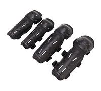 Picysa Rodilleras Ajustables para de Motocicleta con Resistencia Al Impacto para Moto de Cross y Equipo de Carreras de Motocross, 4 Uds., Color Negro