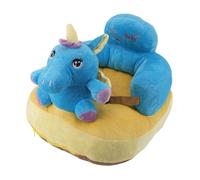 Picysa Sofá de Apoyo para Bebés, Tumbona de Felpa Ajustable para Bebés, Entrenamiento para Sentarse en Entornos Domésticos y Exteriores (Patrón de Caballo Azul)