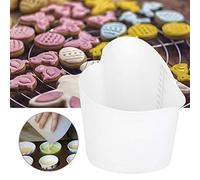 Picysa Taza Medidora de Silicona Resistente a Altas Temperaturas, Espesor Preciso, 500ml, para Hornear, Cocinar, Cocina, Color Blanco, 4,13x3,74 Pulgadas