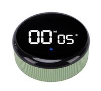 Picysa Temporizador de Cocina Digital Pantalla LED Recargable Magnética para el Estudio de Ejercicios de Cocina 85x32 Mm (Verde)