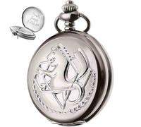 Pidak Cadena reloj del alquimista color plata - Diámetro 5 cm cadena 35 cm
