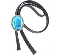 PIDAK Collar Bolo Tie del agente detective armado - Ajustable - Resina - Color Azul - Cosplay, XL, Metal, No es una piedra preciosa