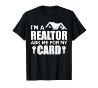 Pídeme mi Tarjeta Agente inmobiliario Divertido Agente inmobiliario Camiseta