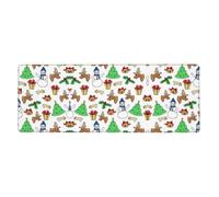 Pidgazdfgv Alfombrilla de mouse para juegos de tela resistente a las manchas y a prueba de derrames, con texto "Happy Christmas" (2 unidades, 800 x 300 x 3 mm) de largo