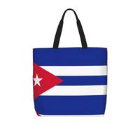 Pidgazdfgv Bolsa de la compra con bandera cubana, respetuosa con el medio ambiente, para escuela, trabajo, laptop, mujeres y niñas, bolso de mano diario